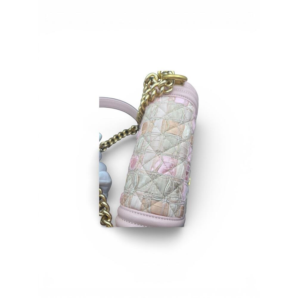 Chanel Small Boy 20cm Pink Tweed Flap Bag Gold-Tone Hardware Made in France - Picture 5 of 11